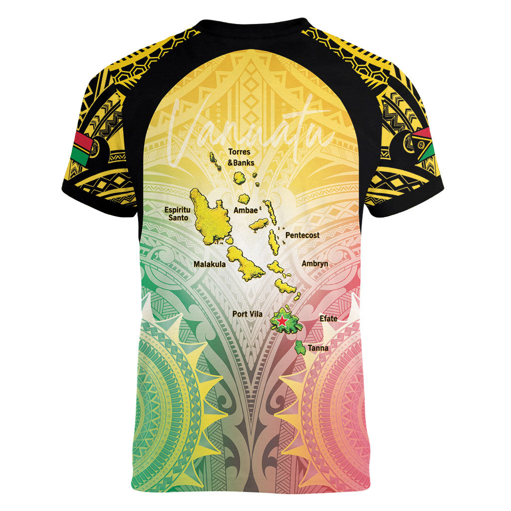 Vanuatu Independence Day Women V-Neck T-Shirt The Untouched Paradise LT05 - Polynesian Pride