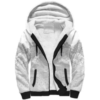 Samoa Lotu Tamaiti Sherpa Hoodie White Sunday Polynesian Pattern With Tropical Flowers LT05 Unisex White - Polynesian Pride