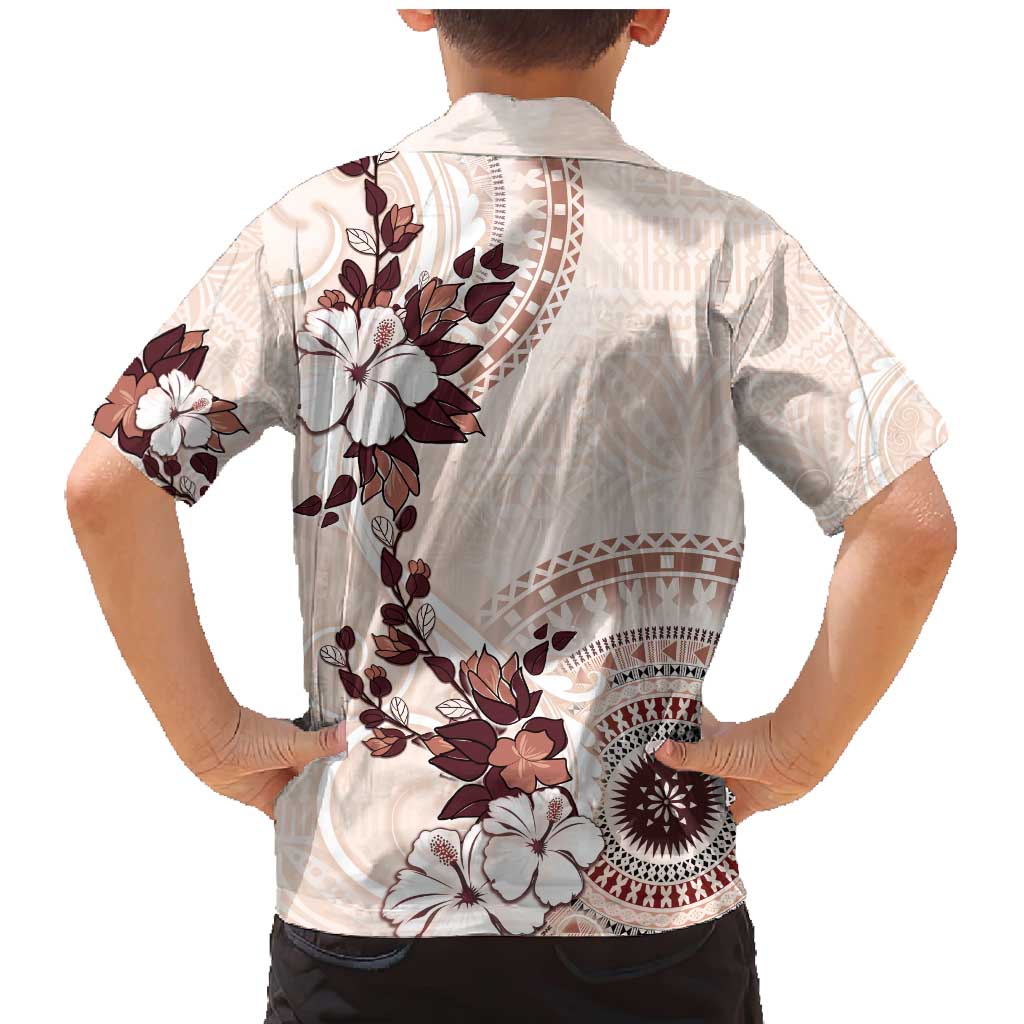 Bula Fiji Language Week Family Matching Mermaid Dress and Hawaiian Shirt Fijian Tapa Pattern With Tagimoucia Flower LT05 - Polynesian Pride
