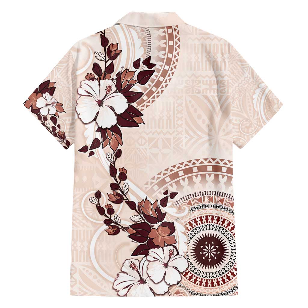 Bula Fiji Language Week Family Matching Short Sleeve Bodycon Dress and Hawaiian Shirt Fijian Tapa Pattern With Tagimoucia Flower LT05 - Polynesian Pride