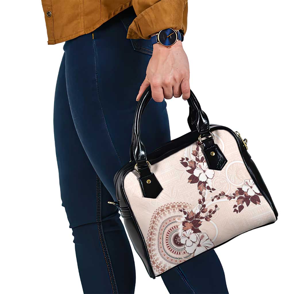 Bula Fiji Language Week Shoulder Handbag Fijian Tapa Pattern With Tagimoucia Flower LT05 - Polynesian Pride