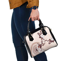 Bula Fiji Language Week Shoulder Handbag Fijian Tapa Pattern With Tagimoucia Flower LT05 - Polynesian Pride