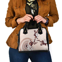 Bula Fiji Language Week Shoulder Handbag Fijian Tapa Pattern With Tagimoucia Flower LT05 - Polynesian Pride