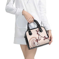 Bula Fiji Language Week Shoulder Handbag Fijian Tapa Pattern With Tagimoucia Flower LT05 - Polynesian Pride