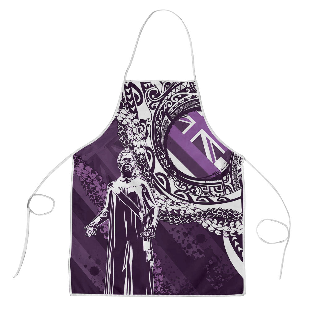 Hawaii Queen Liliuokalani Apron Hawaiian Maile Lei Flag Style