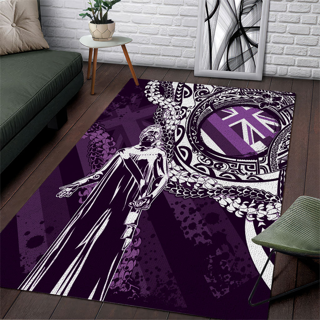 Hawaii Queen Liliuokalani Area Rug Hawaiian Maile Lei Flag Style