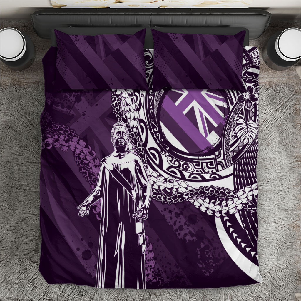Hawaii Queen Liliuokalani Bedding Set Hawaiian Maile Lei Flag Style