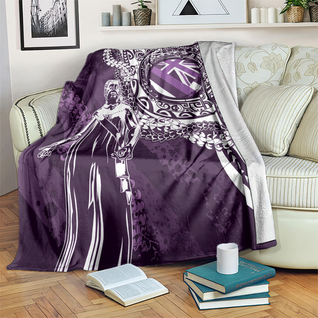 Hawaii Queen Liliuokalani Blanket Hawaiian Maile Lei Flag Style