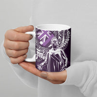 Hawaii Queen Liliuokalani Ceramic Mug Hawaiian Maile Lei Flag Style LT05 - Polynesian Pride
