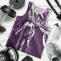 Hawaii Queen Liliuokalani Men Tank Top Hawaiian Maile Lei Flag Style LT05 - Polynesian Pride