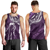 Hawaii Queen Liliuokalani Men Tank Top Hawaiian Maile Lei Flag Style LT05 - Polynesian Pride