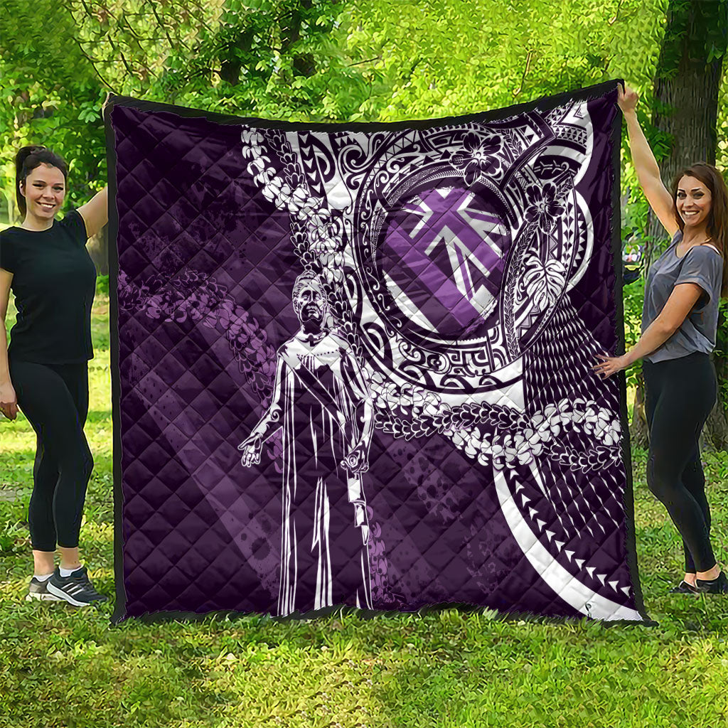 Hawaii Queen Liliuokalani Quilt Hawaiian Maile Lei Flag Style LT05 - Polynesian Pride