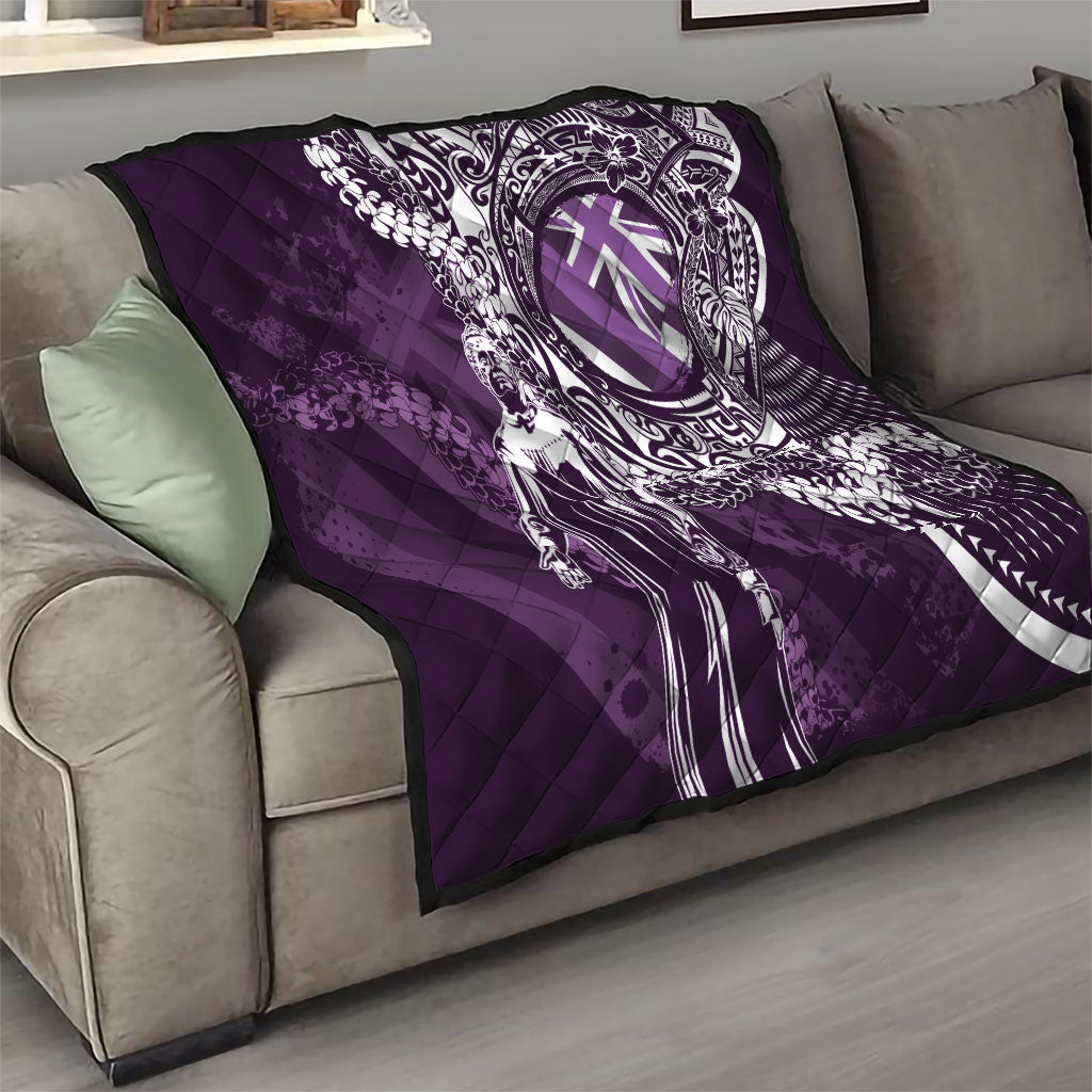 Hawaii Queen Liliuokalani Quilt Hawaiian Maile Lei Flag Style LT05 - Polynesian Pride