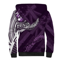 Hawaii Queen Liliuokalani Sherpa Hoodie Hawaiian Maile Lei Flag Style LT05 - Polynesian Pride