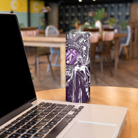 Hawaii Queen Liliuokalani Skinny Tumbler Hawaiian Maile Lei Flag Style LT05 - Polynesian Pride