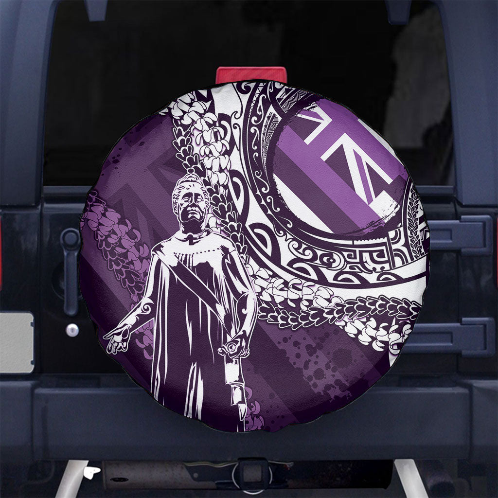 Hawaii Queen Liliuokalani Spare Tire Cover Hawaiian Maile Lei Flag Style