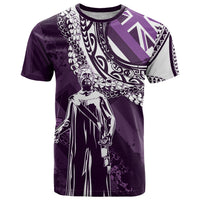 Hawaii Queen Liliuokalani T Shirt Hawaiian Maile Lei Flag Style LT05 Purple - Polynesian Pride
