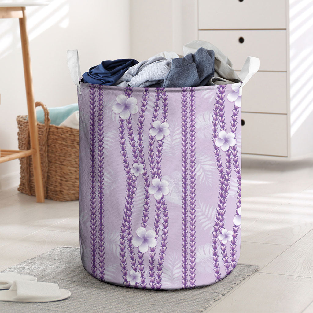 Hawaii Queen Liliuokalani Laundry Basket Lavender Lei Pua Kalaunu