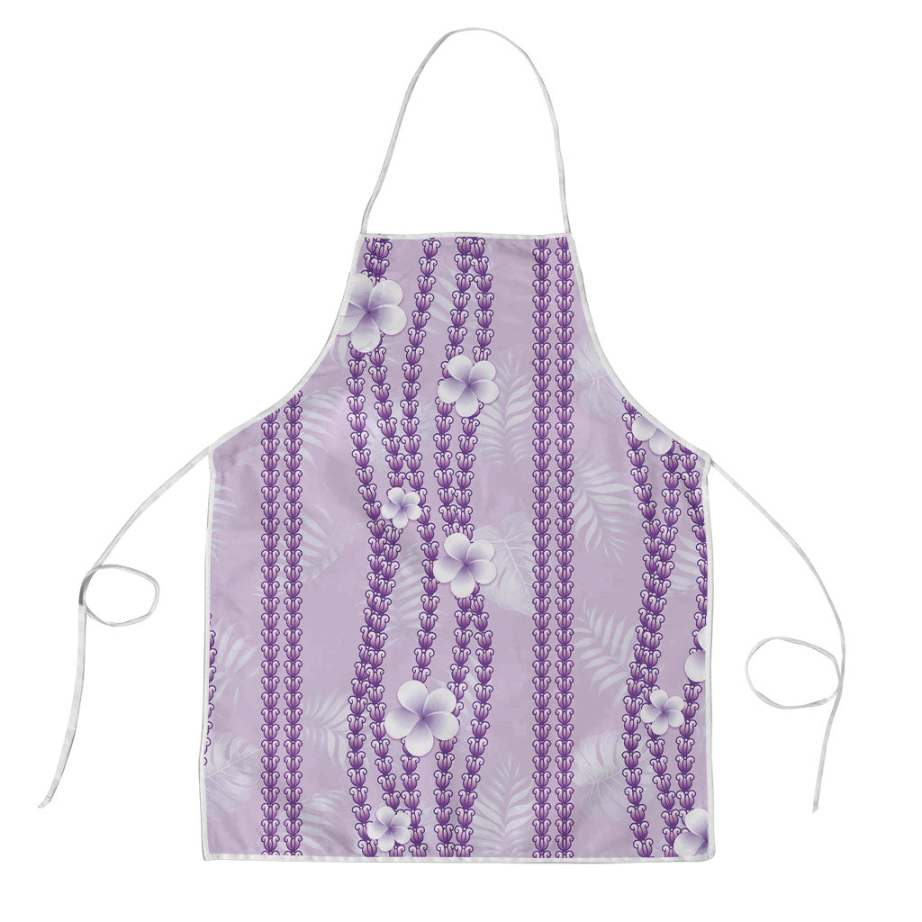 Hawaii Queen Liliuokalani Apron Lavender Lei Pua Kalaunu