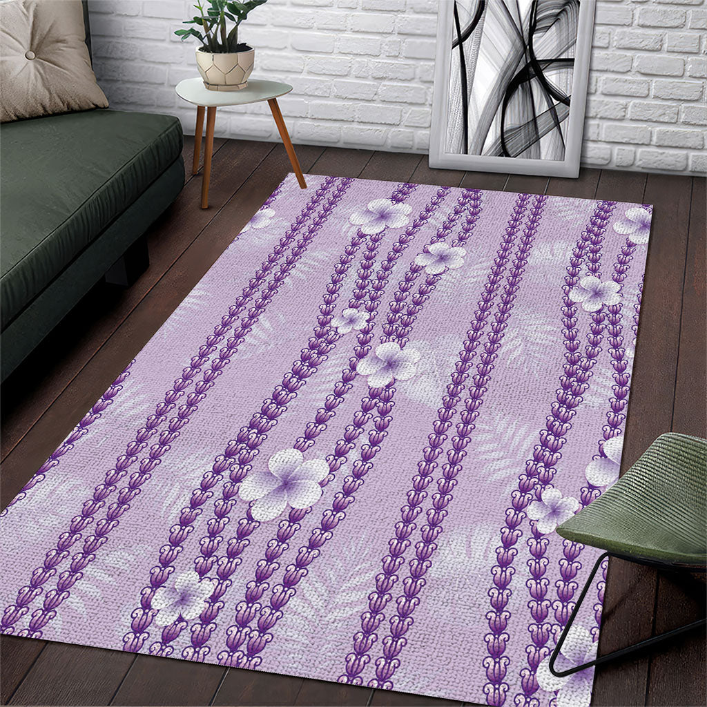 Hawaii Queen Liliuokalani Area Rug Lavender Lei Pua Kalaunu
