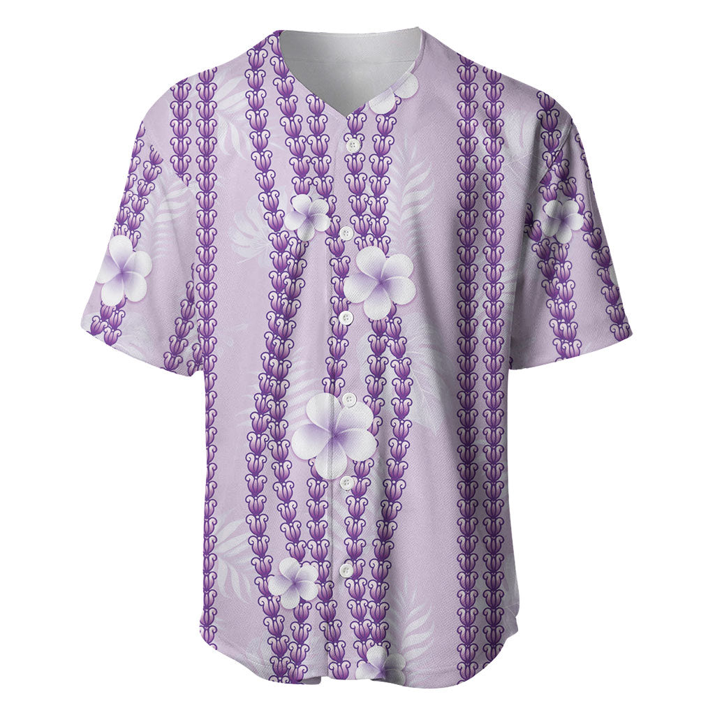 Hawaii Queen Liliuokalani Baseball Jersey Lavender Lei Pua Kalaunu