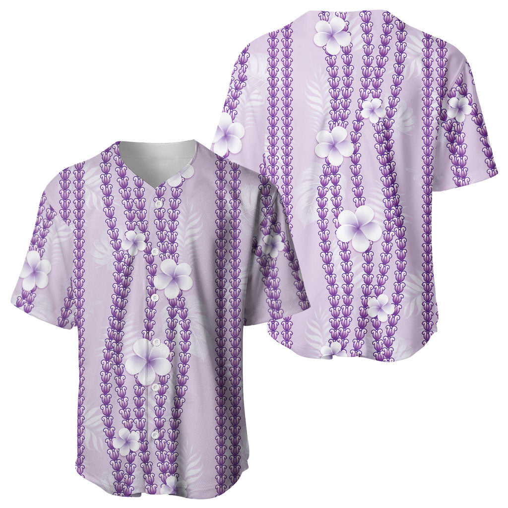Hawaii Queen Liliuokalani Baseball Jersey Lavender Lei Pua Kalaunu LT05 - Polynesian Pride