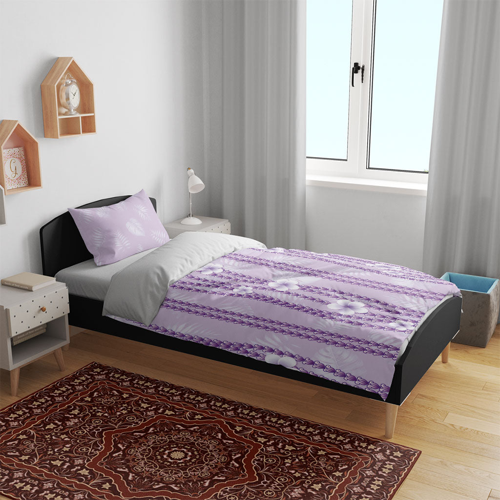 Hawaii Queen Liliuokalani Bedding Set Lavender Lei Pua Kalaunu LT05 - Polynesian Pride