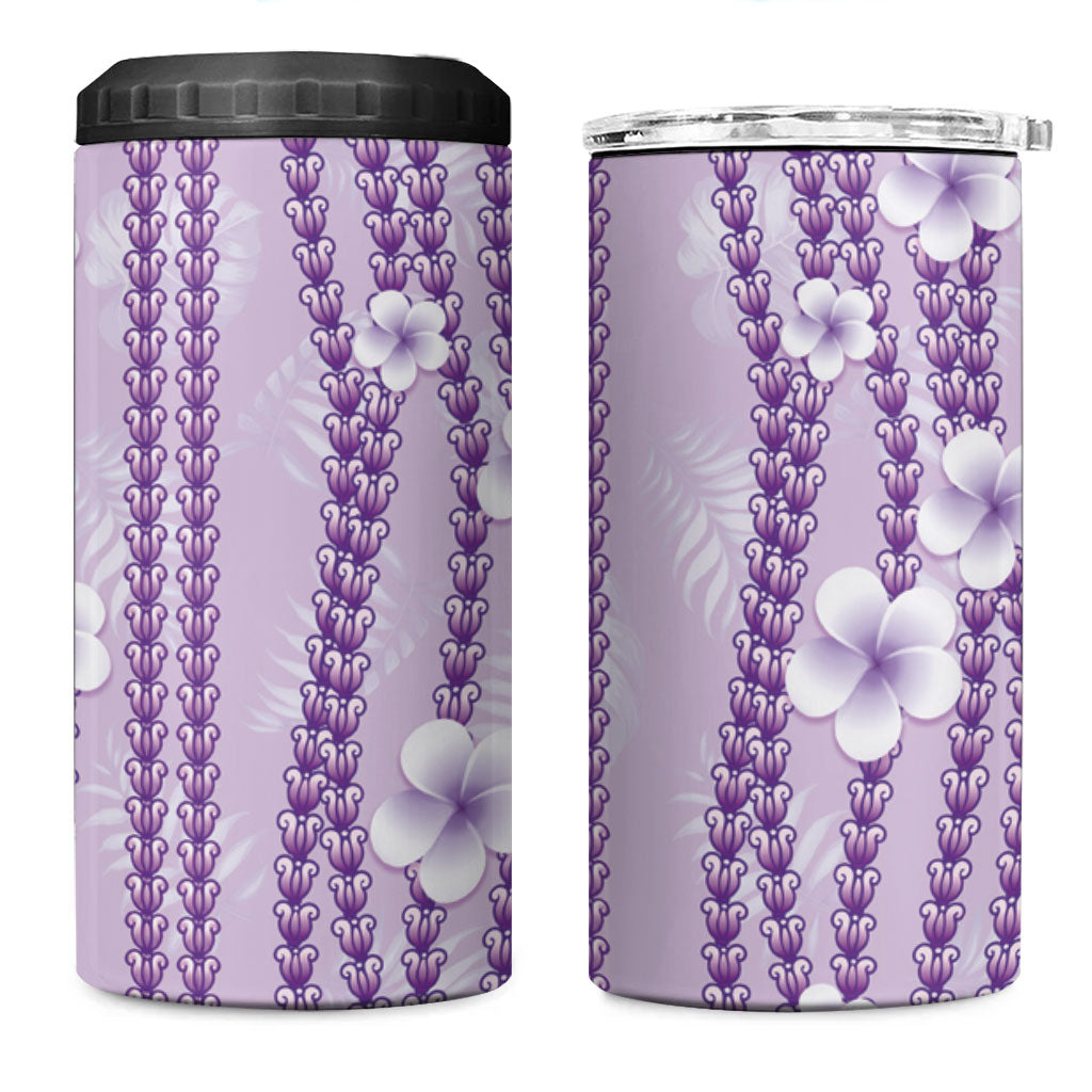Hawaii Queen Liliuokalani 4 in 1 Can Cooler Tumbler Lavender Lei Pua Kalaunu