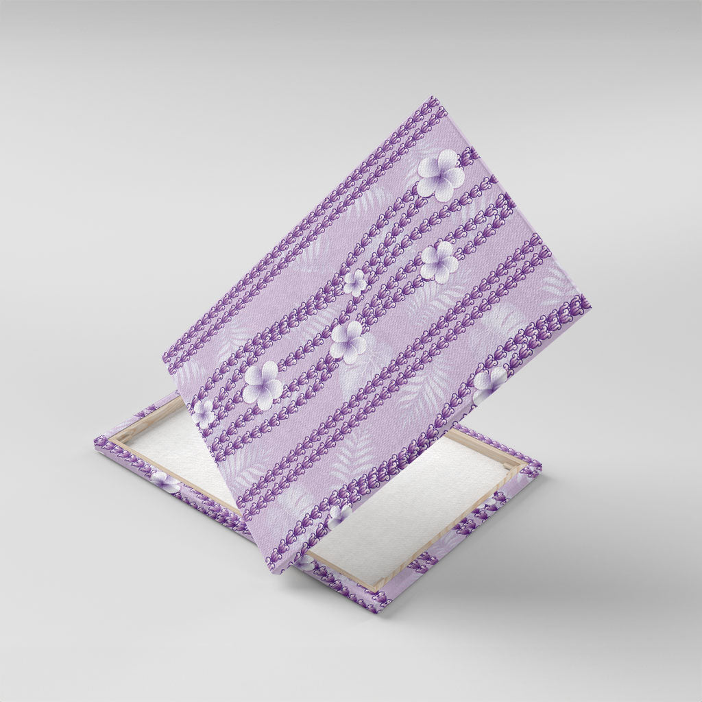 Hawaii Queen Liliuokalani Canvas Wall Art Lavender Lei Pua Kalaunu LT05 With Frame Lavender - Polynesian Pride