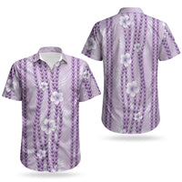 Hawaii Queen Liliuokalani Couples Matching Puletasi and Hawaiian Shirt Lavender Lei Pua Kalaunu LT05 - Polynesian Pride