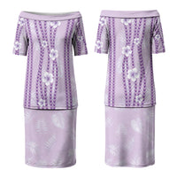 Hawaii Queen Liliuokalani Couples Matching Puletasi and Hawaiian Shirt Lavender Lei Pua Kalaunu LT05 - Polynesian Pride