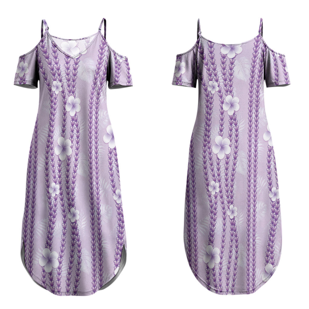 Hawaii Queen Liliuokalani Couples Matching Summer Maxi Dress and Long Sleeve Button Shirt Lavender Lei Pua Kalaunu LT05 - Polynesian Pride
