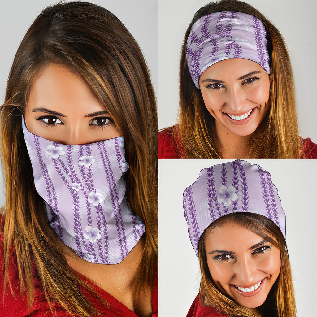 Hawaii Queen Liliuokalani Neck Gaiter Lavender Lei Pua Kalaunu LT05 - Polynesian Pride