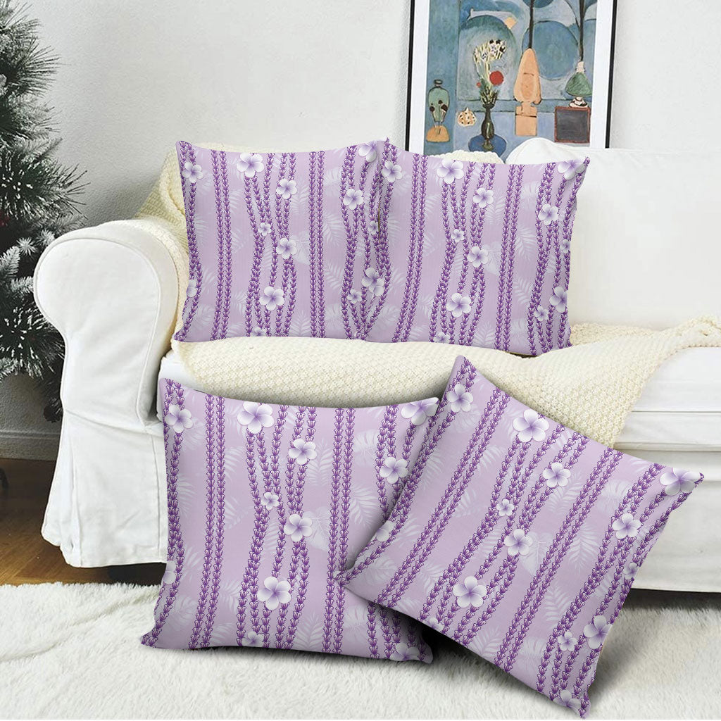 Hawaii Queen Liliuokalani Pillow Cover Lavender Lei Pua Kalaunu LT05 - Polynesian Pride