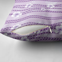 Hawaii Queen Liliuokalani Pillow Cover Lavender Lei Pua Kalaunu LT05 - Polynesian Pride