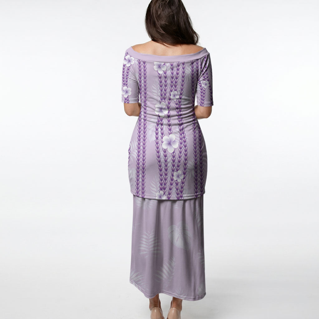 Hawaii Queen Liliuokalani Puletasi Lavender Lei Pua Kalaunu LT05 - Polynesian Pride