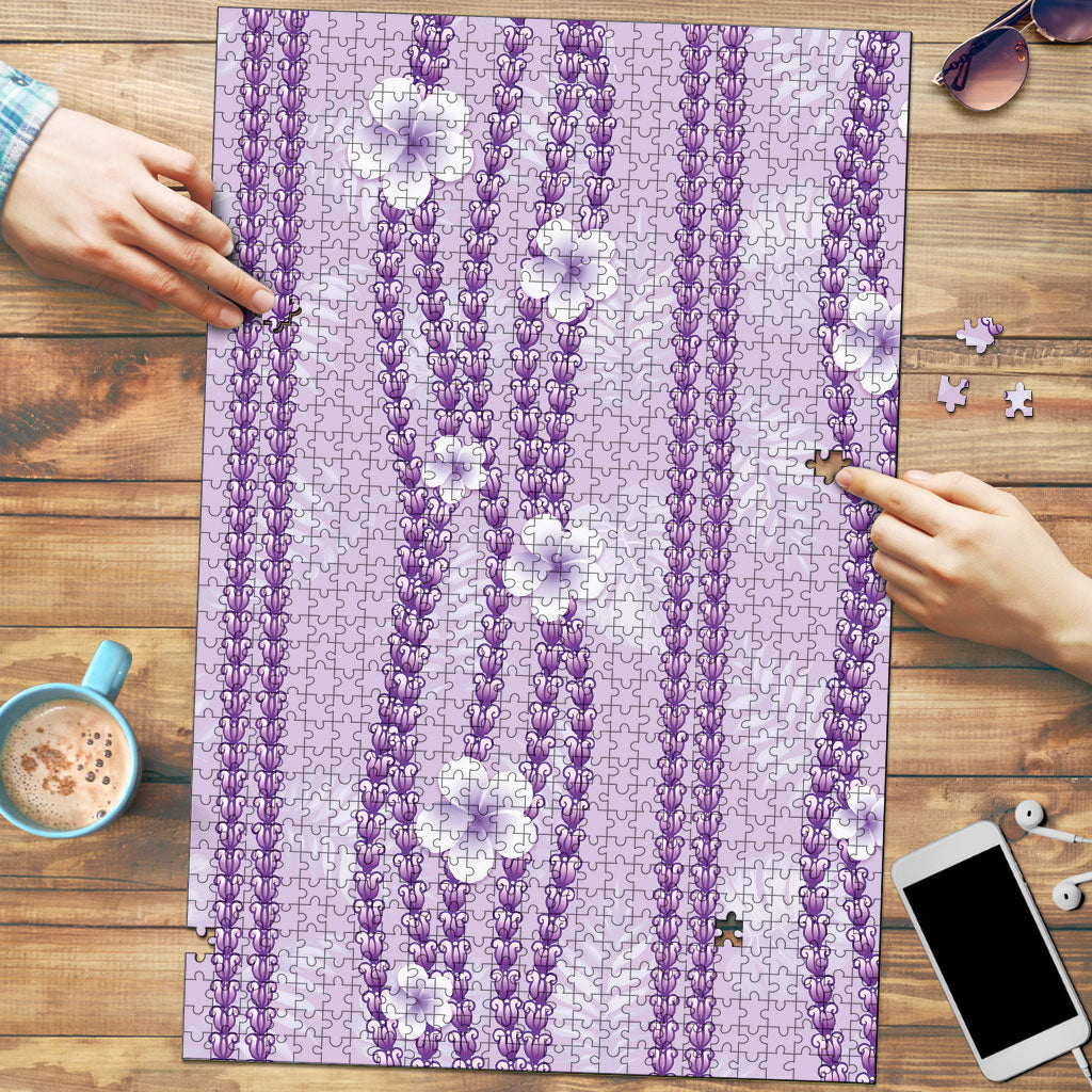 Hawaii Queen Liliuokalani Puzzle Lavender Lei Pua Kalaunu