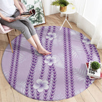 Hawaii Queen Liliuokalani Round Carpet Lavender Lei Pua Kalaunu LT05 - Polynesian Pride