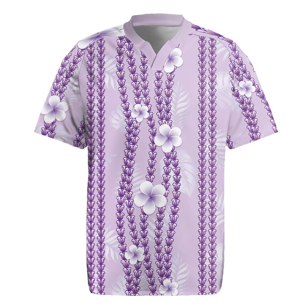 Hawaii Queen Liliuokalani Rugby Jersey Lavender Lei Pua Kalaunu