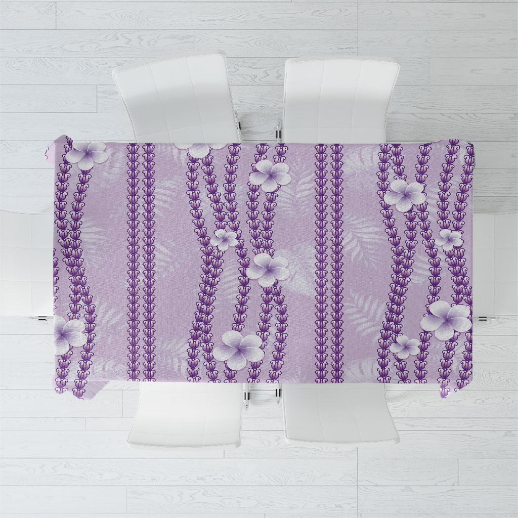 Hawaii Queen Liliuokalani Tablecloth Lavender Lei Pua Kalaunu