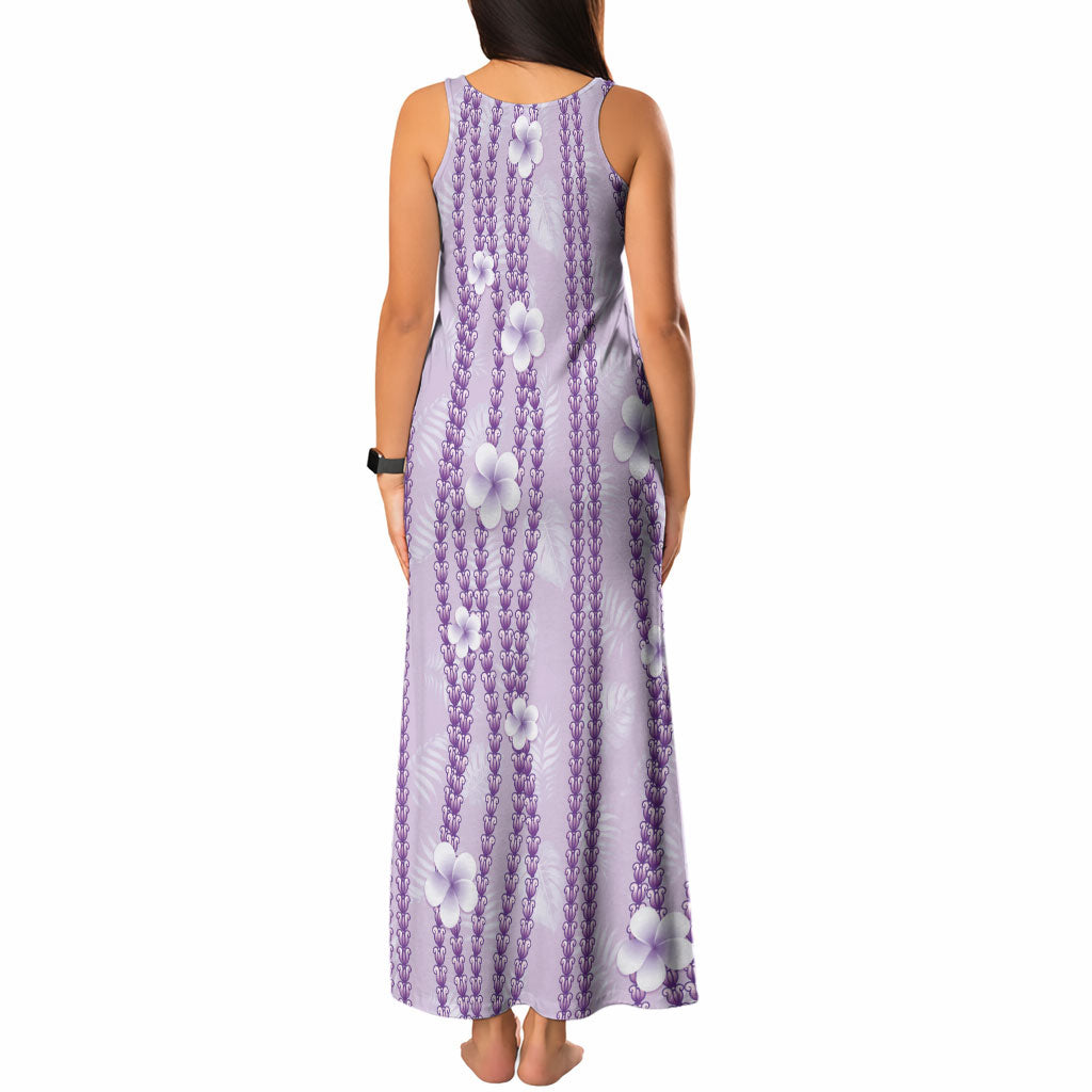 Hawaii Queen Liliuokalani Tank Maxi Dress Lavender Lei Pua Kalaunu LT05 - Polynesian Pride