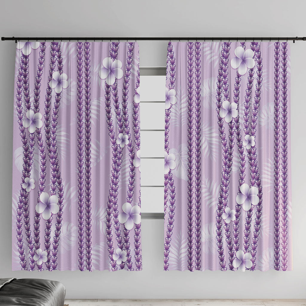 Hawaii Queen Liliuokalani Window Curtain Lavender Lei Pua Kalaunu