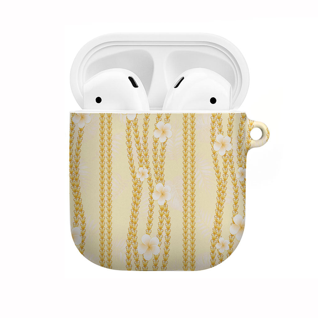 Hawaii Queen Liliuokalani AirPods Case Gold Lei Pua Kalaunu