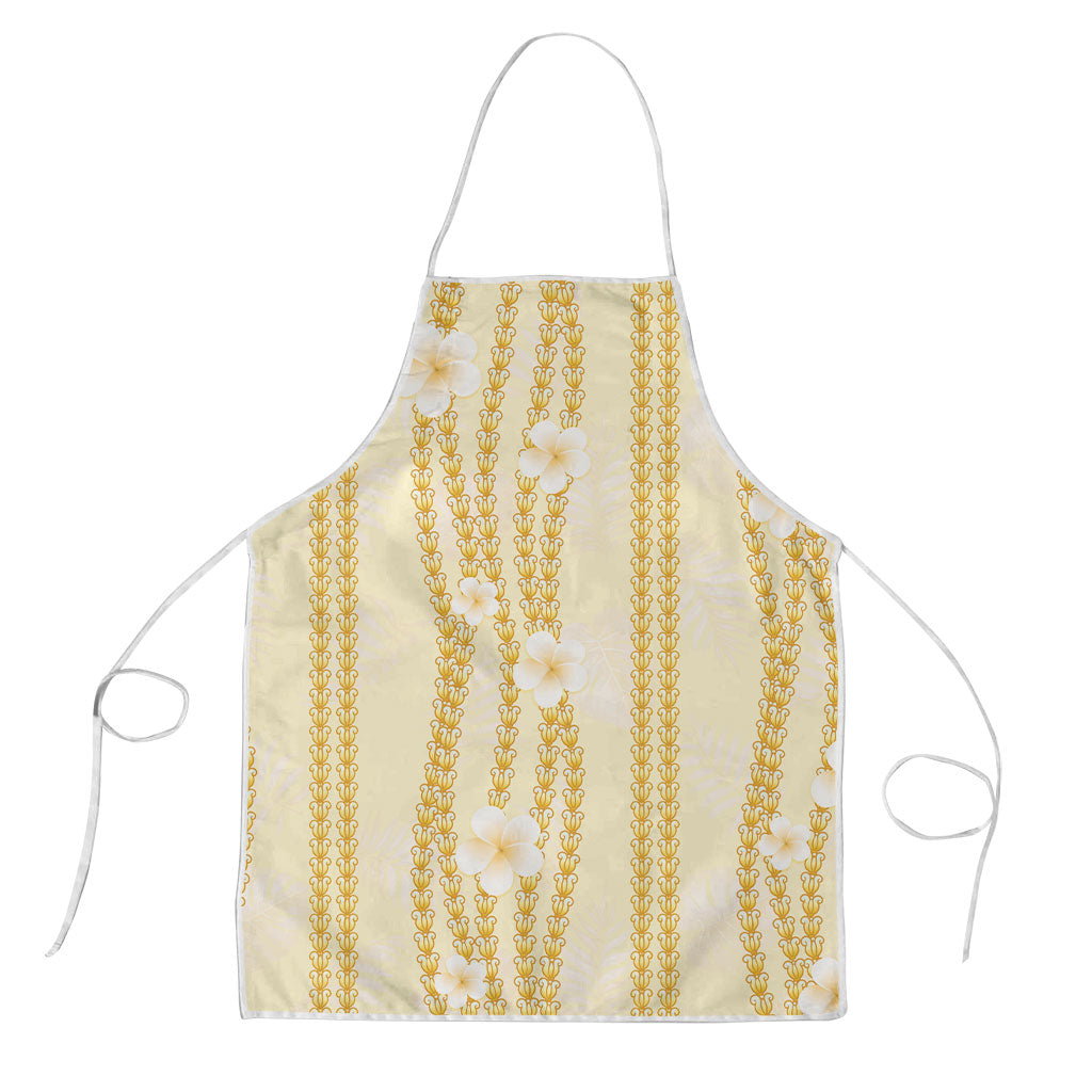 Hawaii Queen Liliuokalani Apron Gold Lei Pua Kalaunu