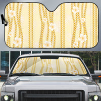 Hawaii Queen Liliuokalani Auto Sun Shade Gold Lei Pua Kalaunu LT05 Gold - Polynesian Pride