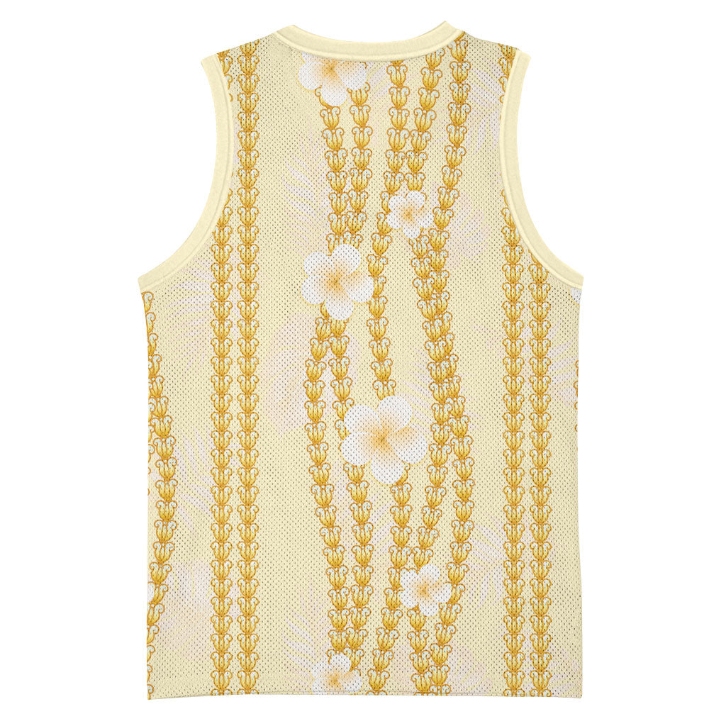 Hawaii Queen Liliuokalani Basketball Jersey Gold Lei Pua Kalaunu LT05 - Polynesian Pride
