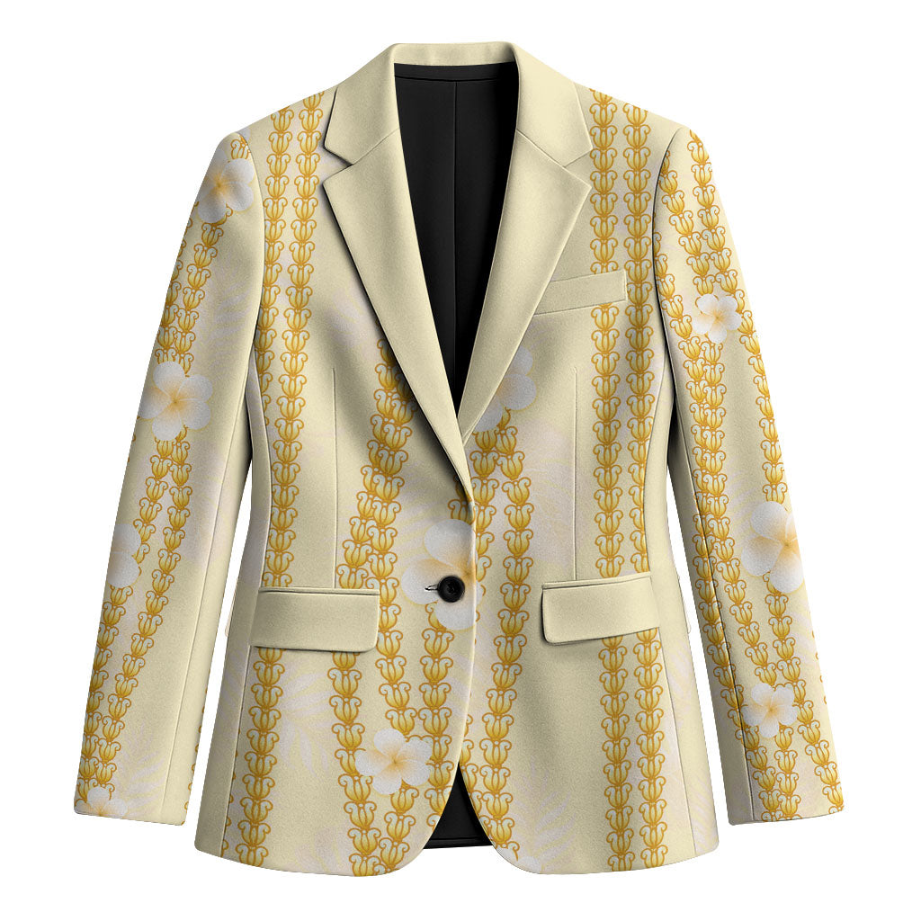 Hawaii Queen Liliuokalani Blazer Gold Lei Pua Kalaunu