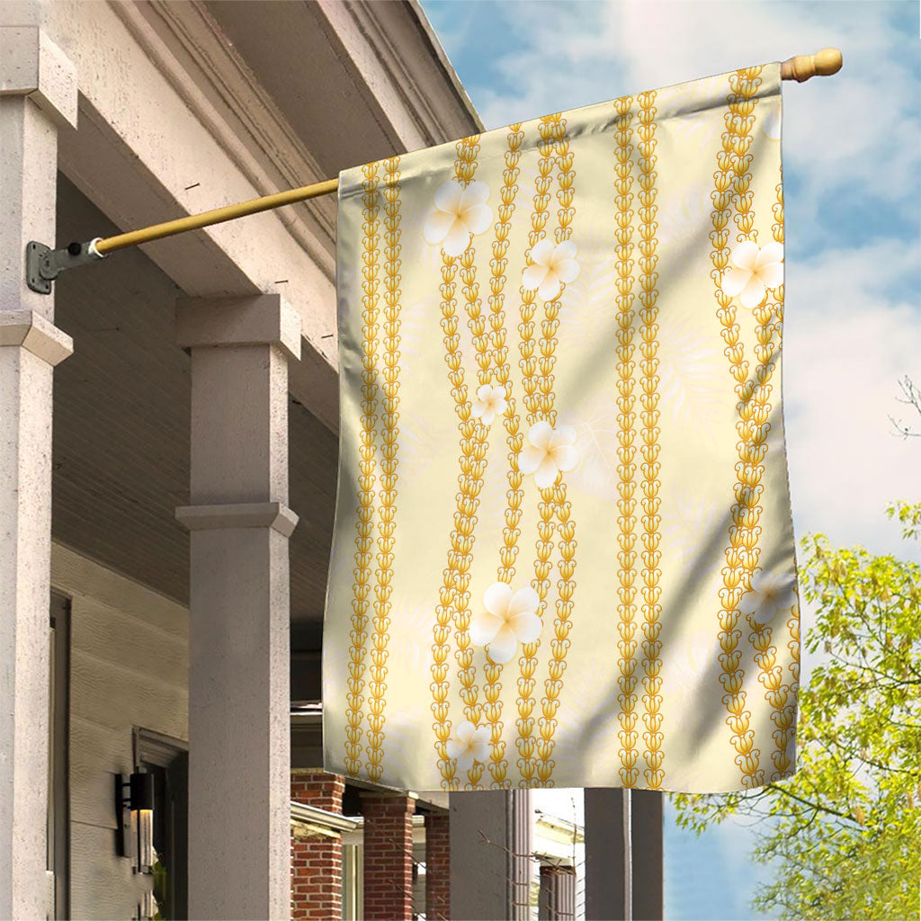 Hawaii Queen Liliuokalani Garden Flag Gold Lei Pua Kalaunu