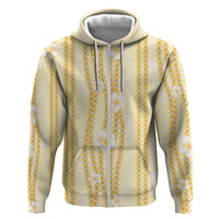 Hawaii Queen Liliuokalani Hoodie Gold Lei Pua Kalaunu LT05 Zip Hoodie Gold - Polynesian Pride