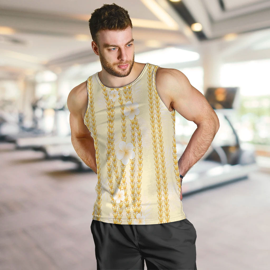 Hawaii Queen Liliuokalani Men Tank Top Gold Lei Pua Kalaunu
